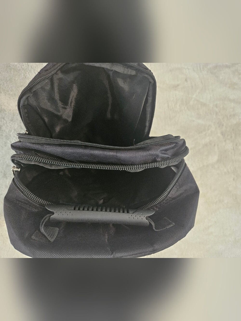 Black Backpack Gym Travel Casual Streetwear Activewear Basic Summer Vacation - Picture 8 of 9